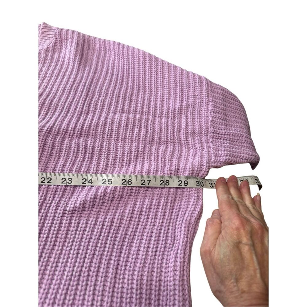 Sonoma Everyday Cotton Blend Fine Cable Lilac sweater Sz 3X NWOT - Picture 4 of 6